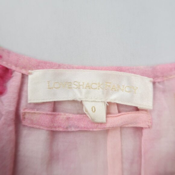 LoveShackFancy Ambrosia Mini Dress in Pink Desert Floral - Picture 7 of 12
